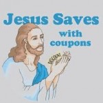 Jesus saves with coupons
