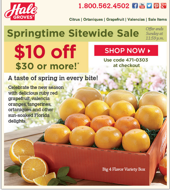 Hale Groves 10 off 30 Springtime Sale deranged.mederanged.me