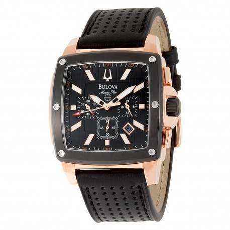 bulova-marine-star-98b103-chronograph-black-leather-watch - deranged