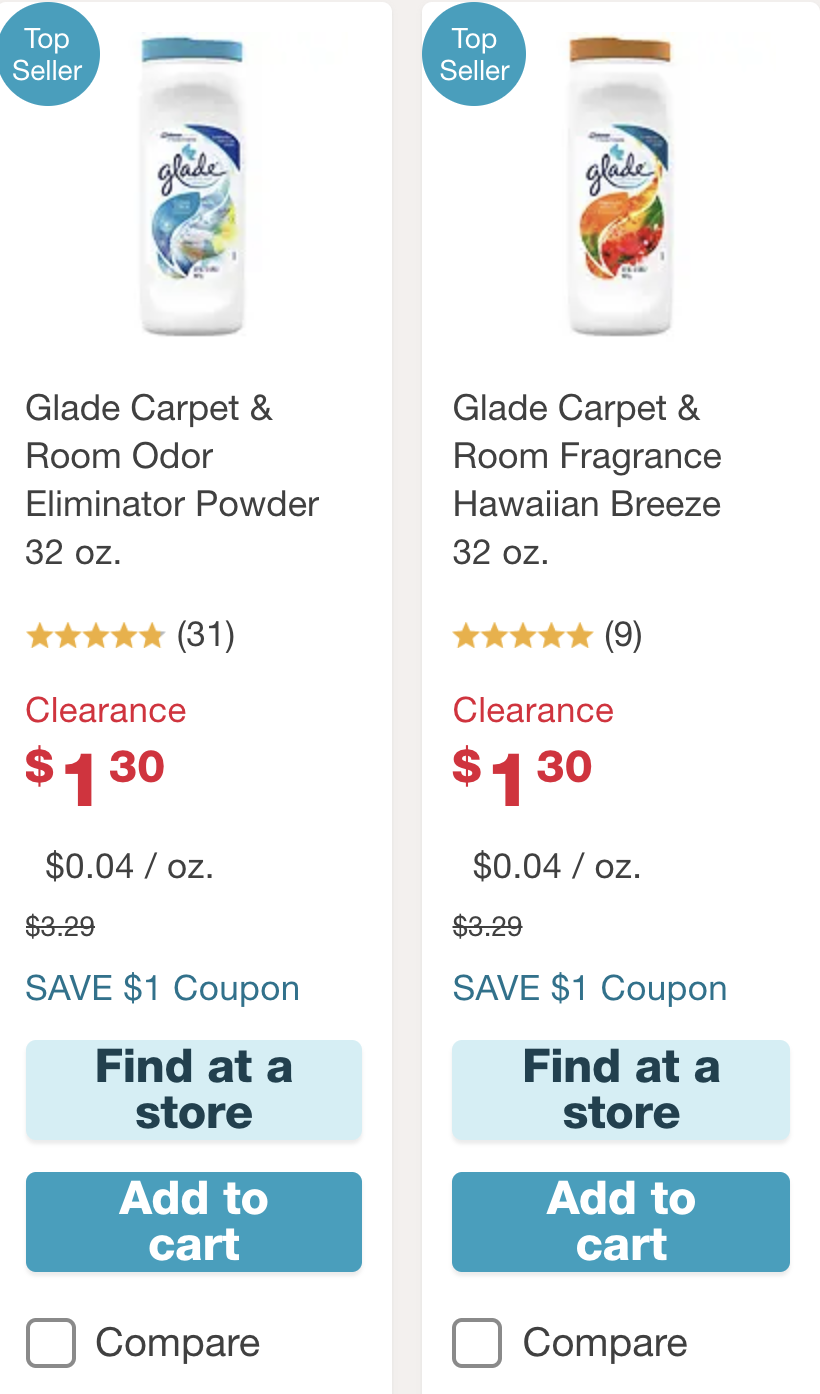 Wags Glade carpet powder 80 cents deranged.mederanged.me