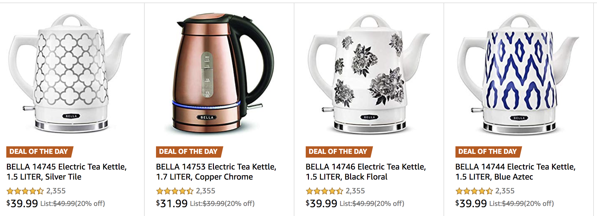 Amazon Bella Electric Kettles deranged.mederanged.me