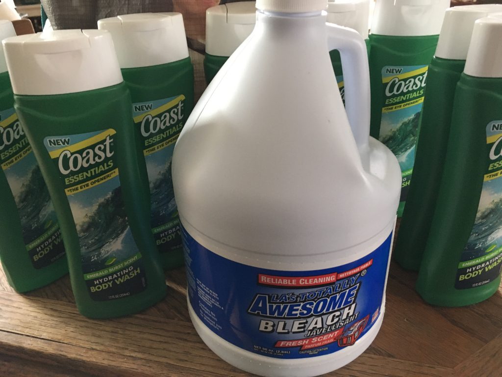 Dollar Tree for body wash & bleach deranged.mederanged.me
